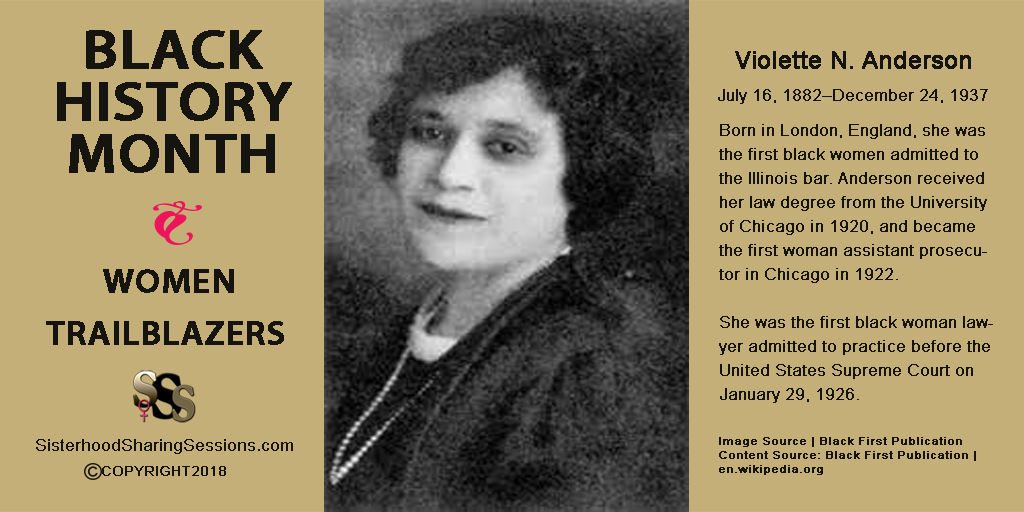 BLACK HISTORY MONTH WOMEN TRAILBLAZERS SERIESVIOLETTE N. ANDERSON